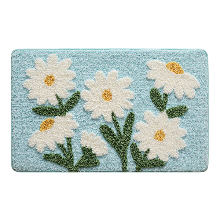 Vintage Floral Bath Mat Kalsten