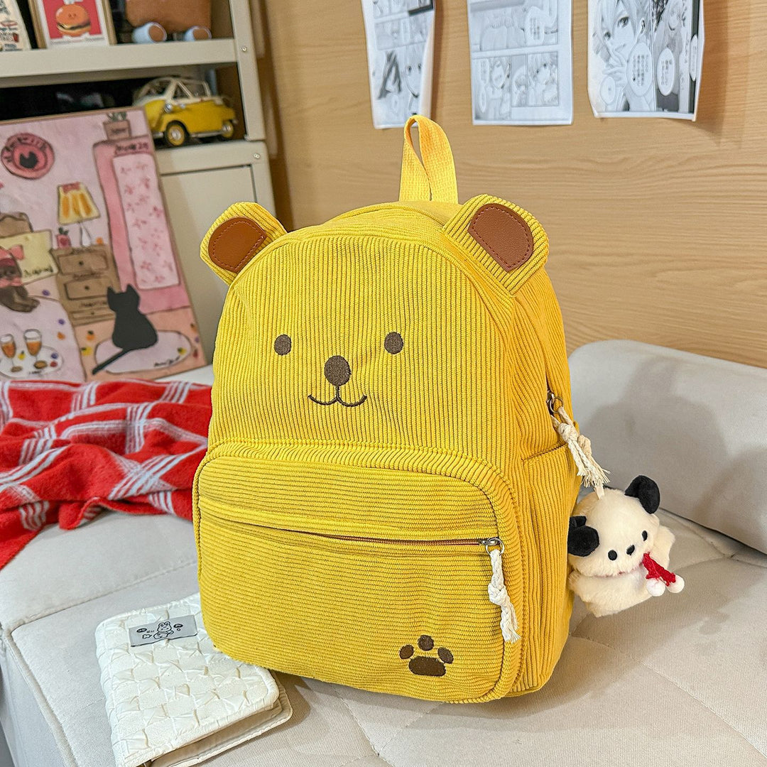 Backpack with Cute Bear Design and Practical Compartments Kalsten