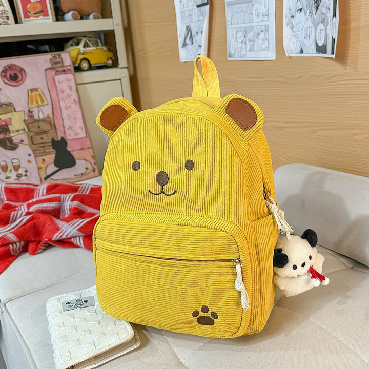 Backpack with Cute Bear Design and Practical Compartments Kalsten