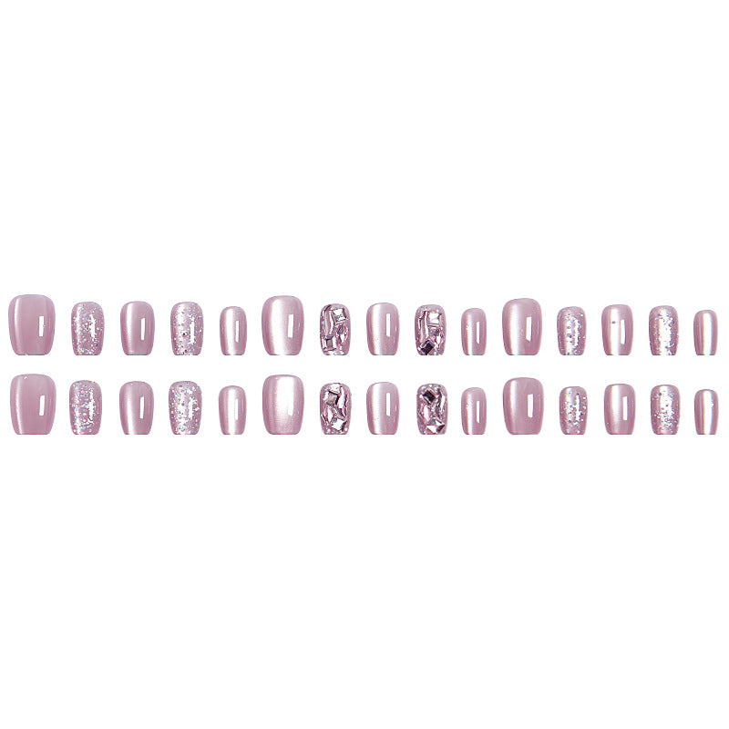 Artificial nail set with glitter and metallic effects Kalsten