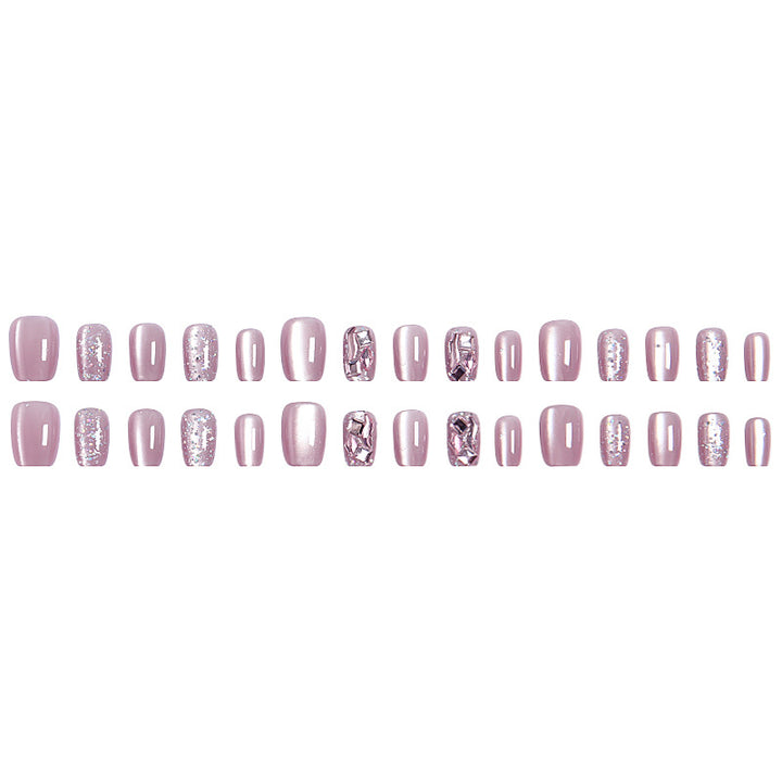 Artificial nail set with glitter and metallic effects Kalsten