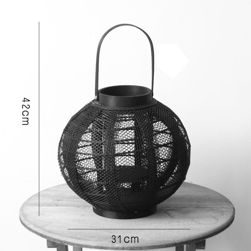 Elegant metal lantern with net design Kalsten