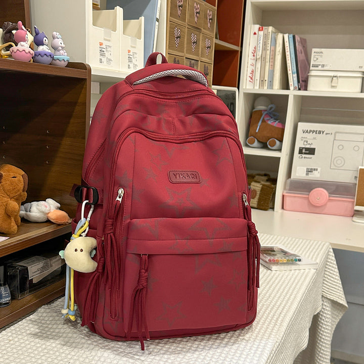 Stylish Star-Printed School Backpack Kalsten