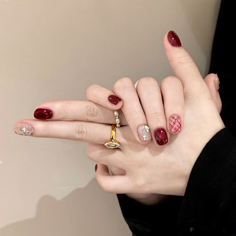Elegant Decorative Nail Art Set with Jewel Accents Kalsten