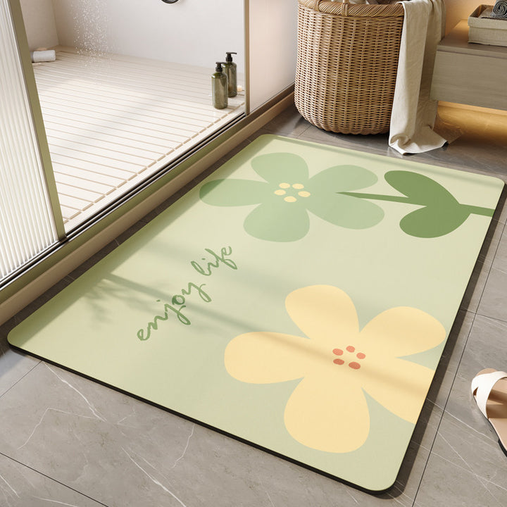 Decorative Floral Bath Mat Kalsten