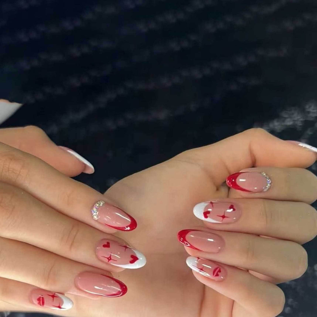 Romantic Heart-Themed Nail Art Set