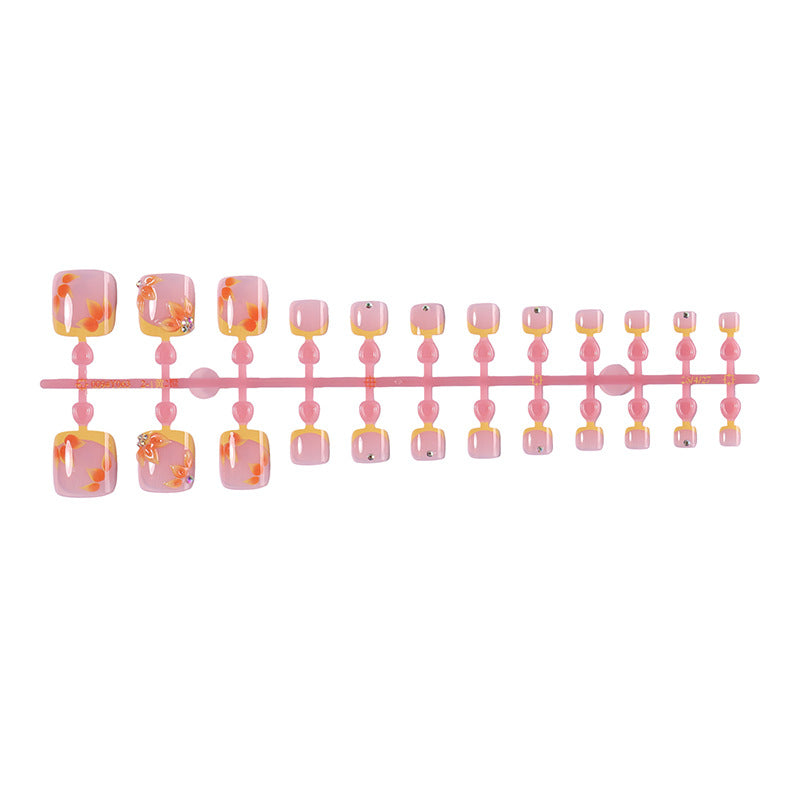 Floral Design Press-On Nail Art Set Kalsten