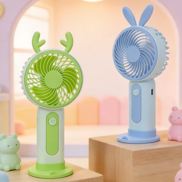 Ladies Portable Hand Fan with Cute Bunny Design Kalsten