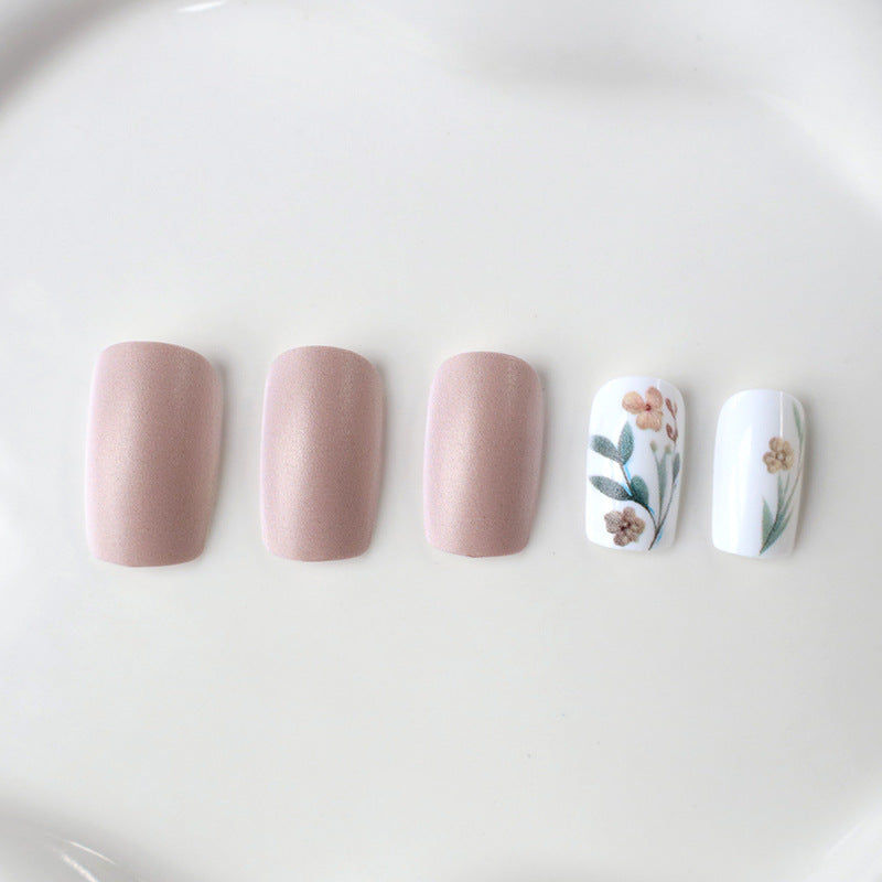 Floral Design Decorative Press-On Nail Enhancements Kalsten