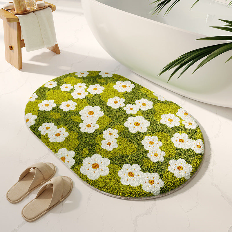 Soft Floral Bath Rug Kalsten