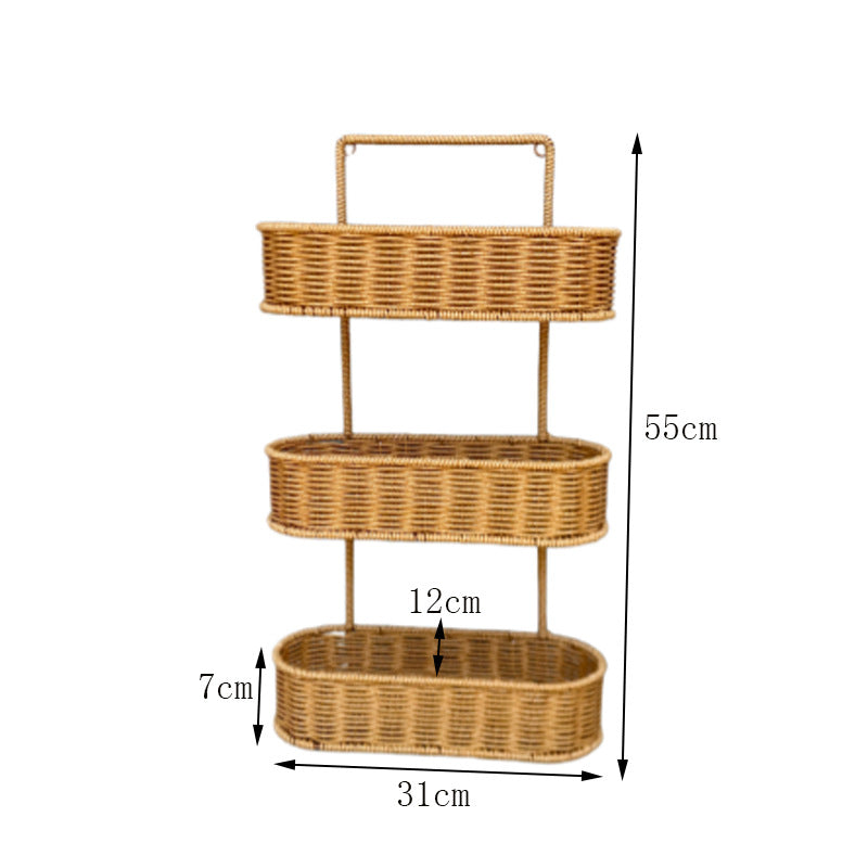 Multi-Tiered Wicker Storage Organizer Kalsten