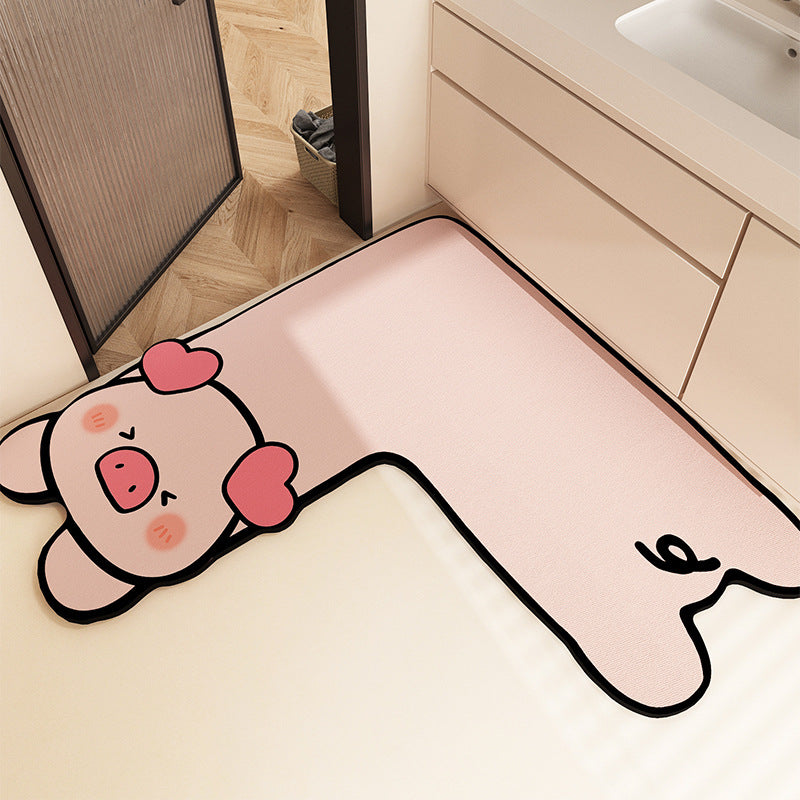 Fun-Filled Cartoon-Themed Bath Mat Kalsten
