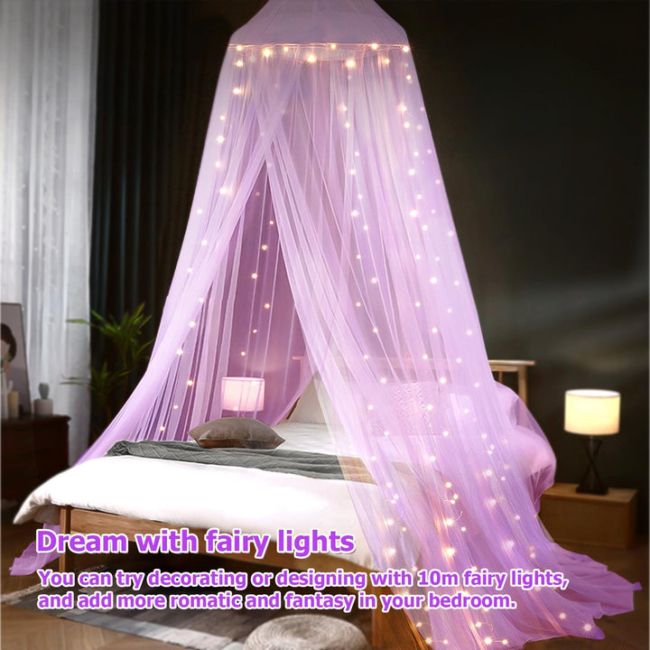 Enchanting Canopy Bed Tent with LED Lights Kalsten