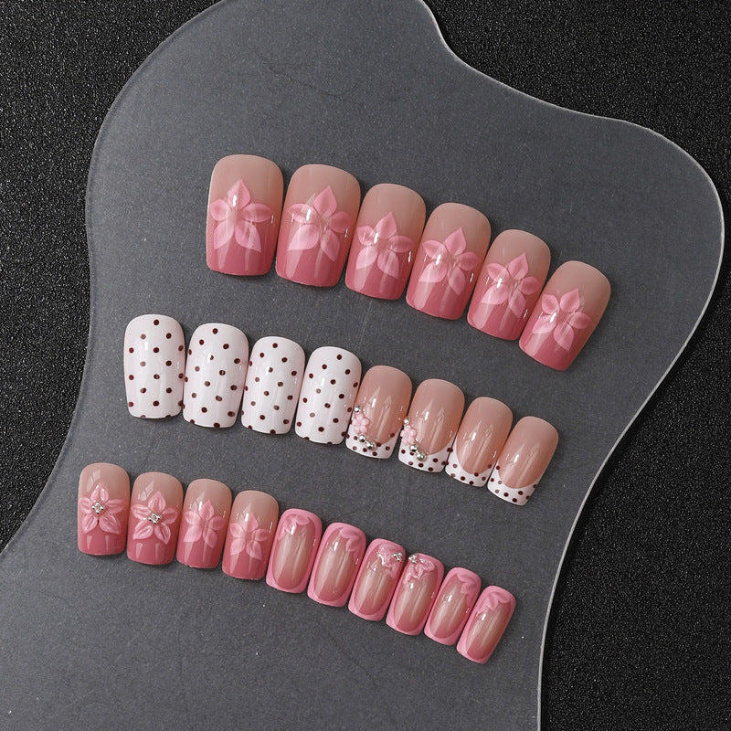 Floral Embellished Press-On Nail Set Kalsten
