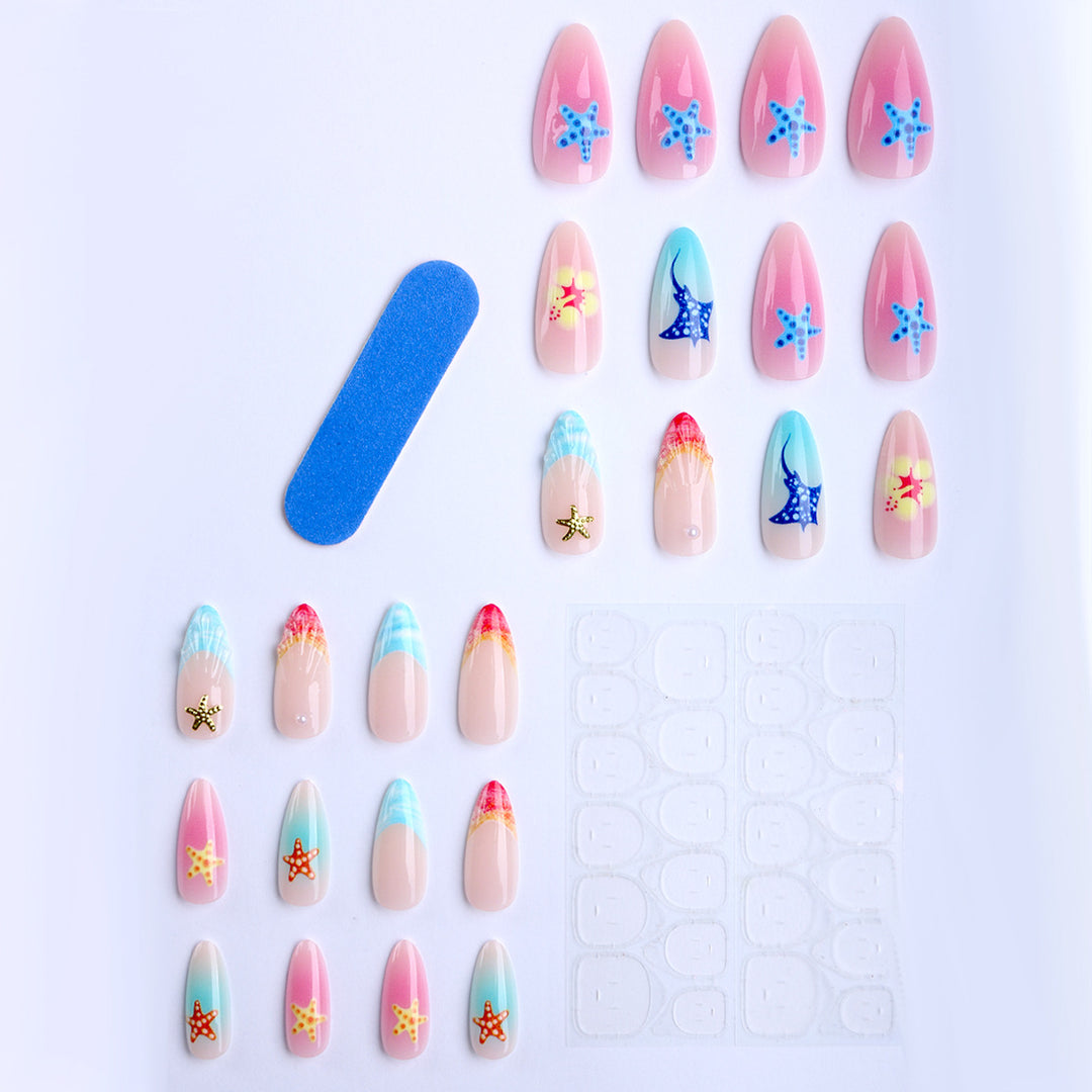 Artistic nails with maritime design Kalsten