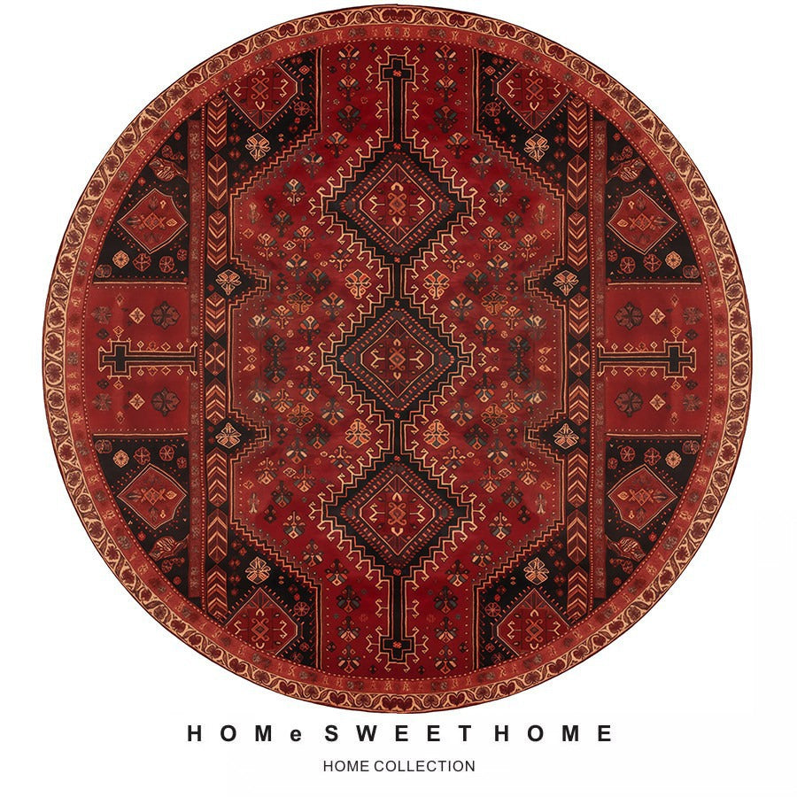 Vintage-Inspired Round Rug