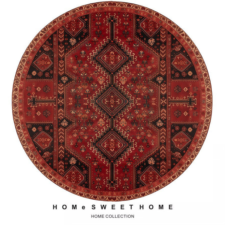 Vintage-Inspired Round Rug