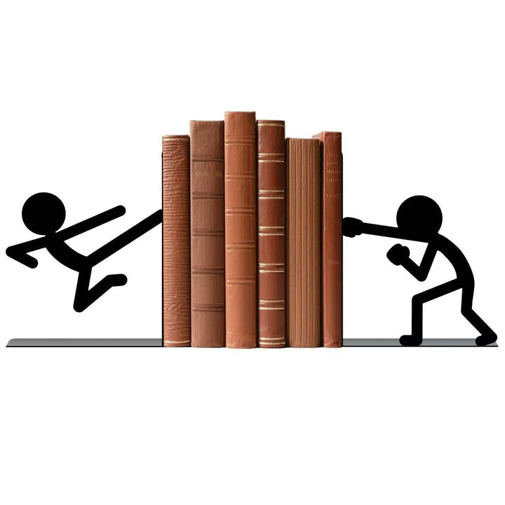 Creative Metal Bookend Sculpture