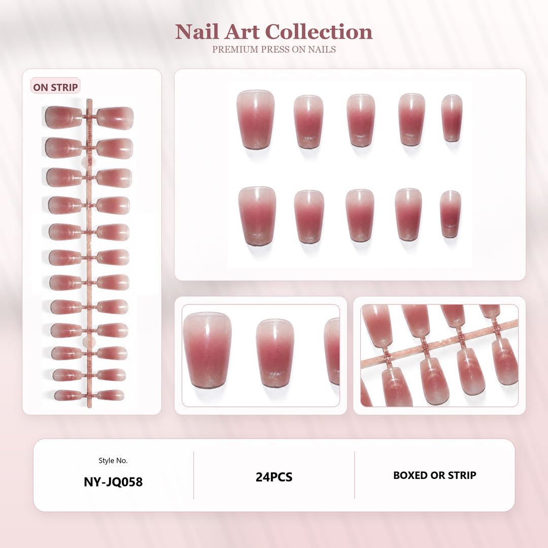 Premium Press-On Nails with Metallic Shine Kalsten