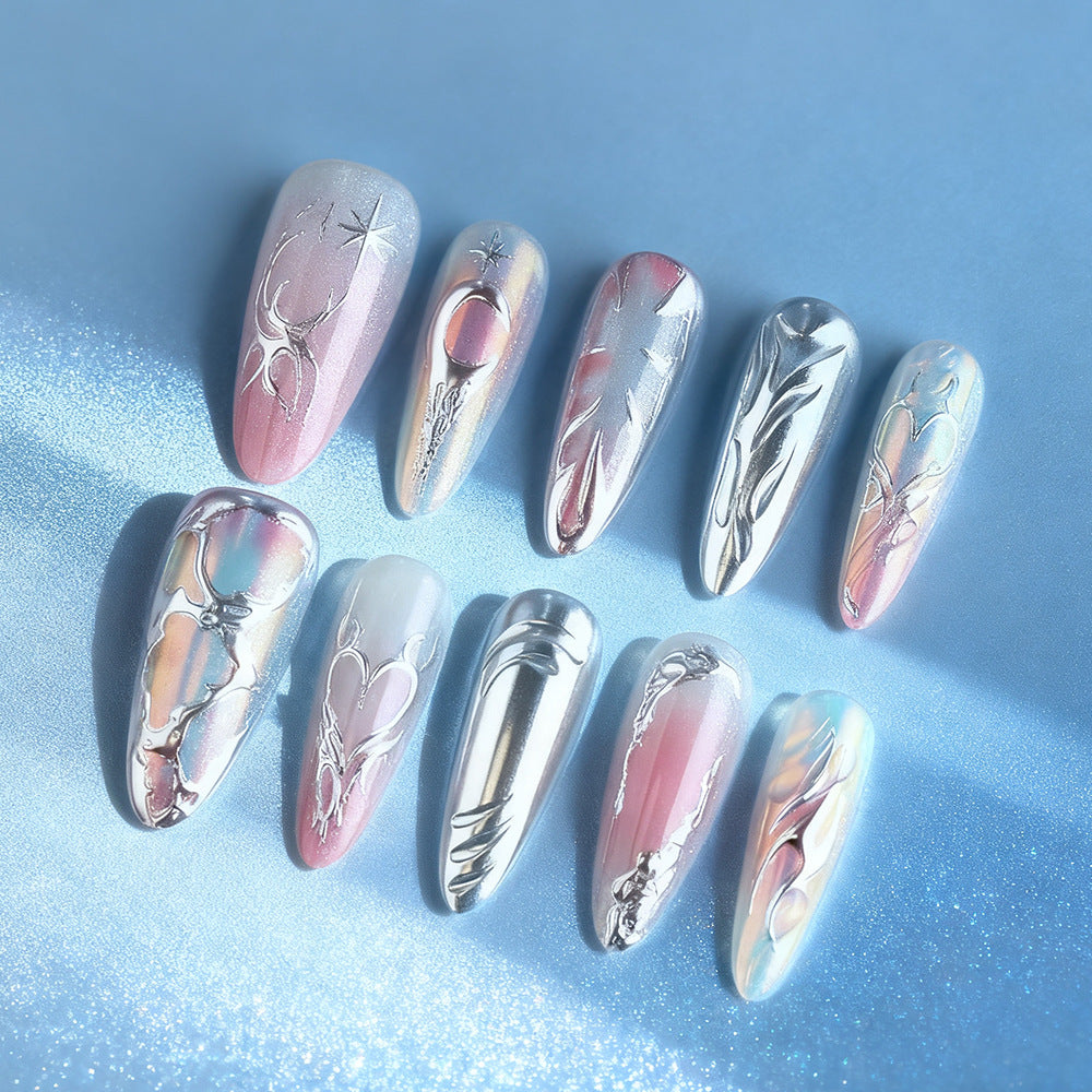 Artistic Metallic Nail Art Design Kalsten