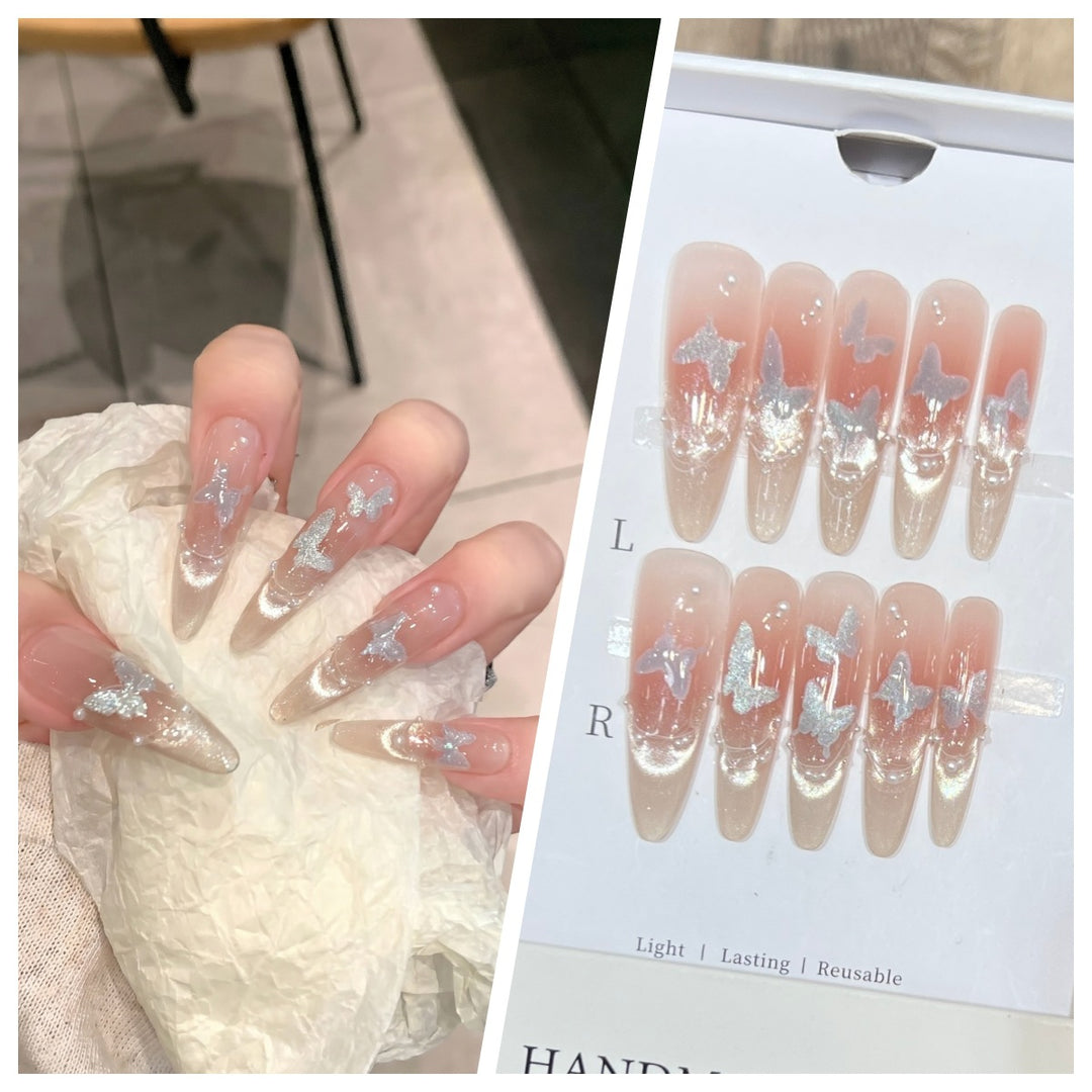 Artistic Stiletto Press-On Nail Set with Charming Patterns Kalsten