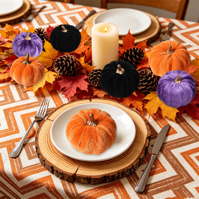 Samet-Pumpkin decorative figure with decorative stem