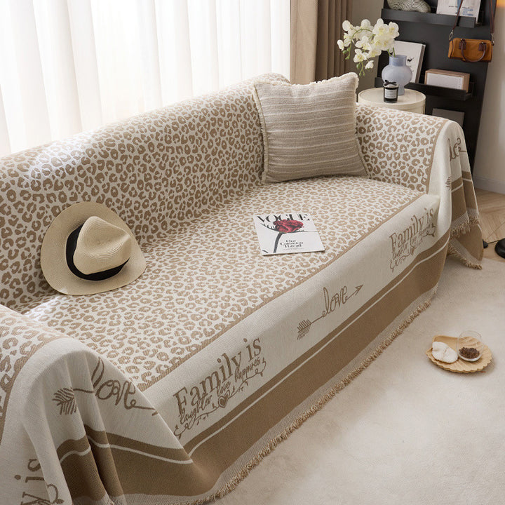 Artistic Leopard Print Sofa Throw Cover