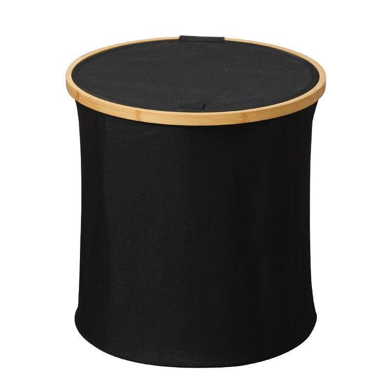 Practical laundry container with bamboo lid Kalsten