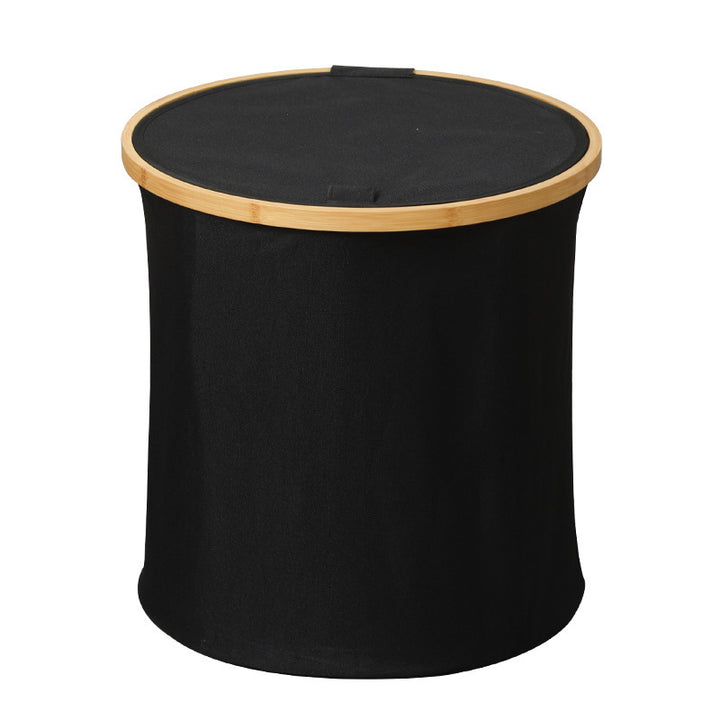 Practical laundry container with bamboo lid Kalsten
