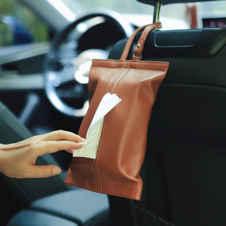 Stylish Leather Tissue Holder Kalsten
