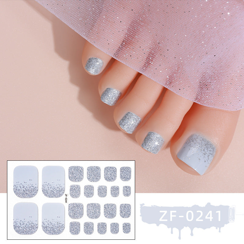 Sparkling Glittery Toenail Wraps