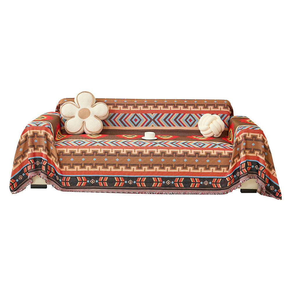 Bohemian Patterned Sofa Throw Blanket