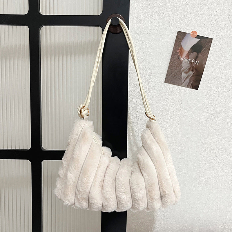 Plush Textured Handbag