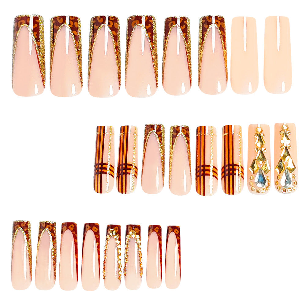 Decorative Stiletto Nail Art Tips with Gems Kalsten