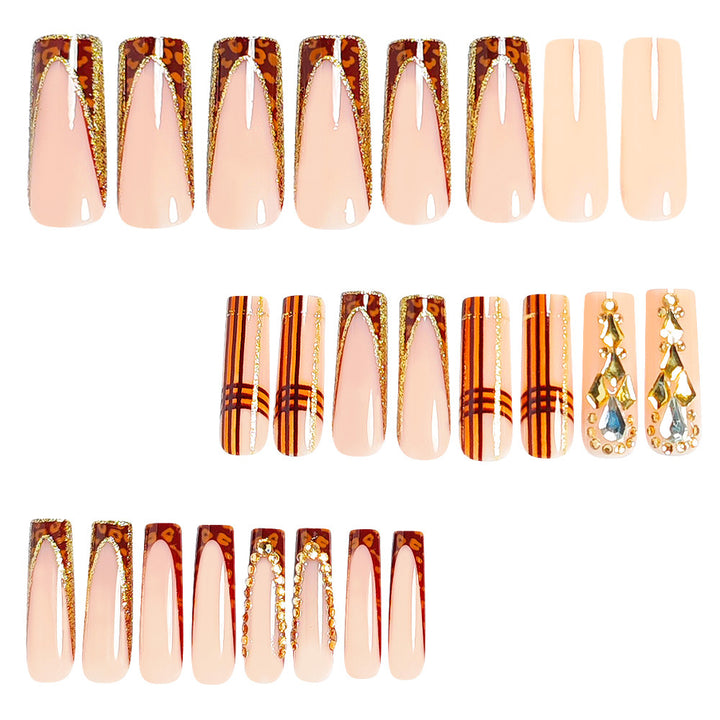 Decorative Stiletto Nail Art Tips with Gems Kalsten
