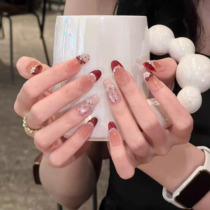Elegant Floral Design Press-On Nail Extensions Kalsten