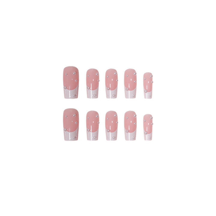 Nail art set with exquisite pearl accents and transparent design Kalsten