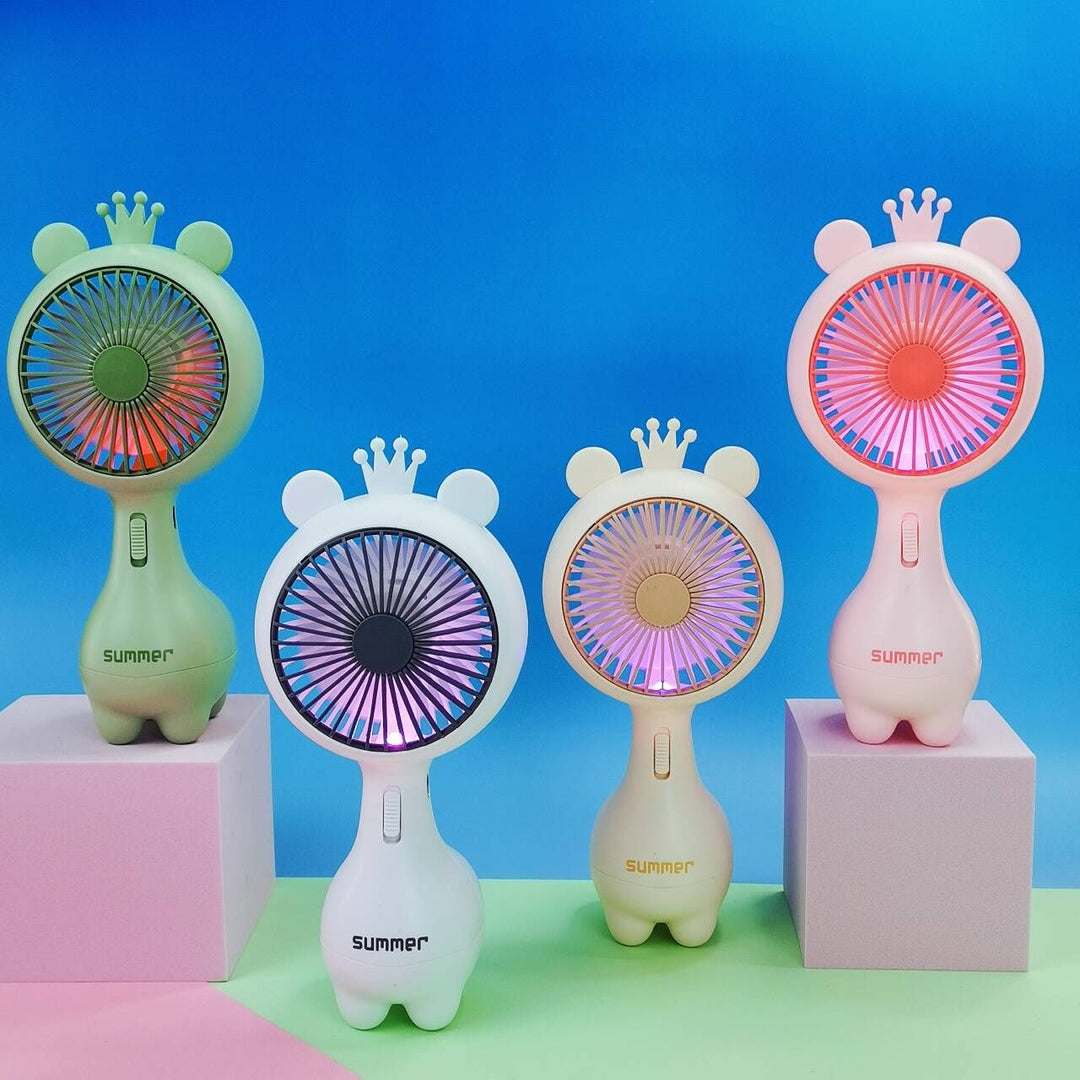 Bunny-Eared Rechargeable Handheld Fan Kalsten