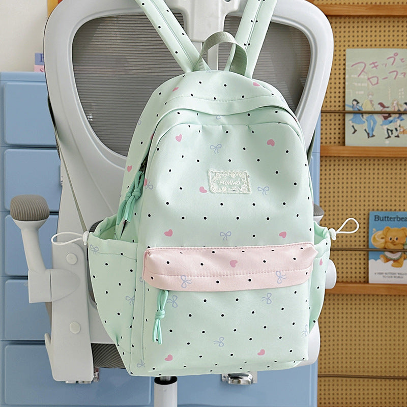 Charming Polka Dot School Backpack Kalsten