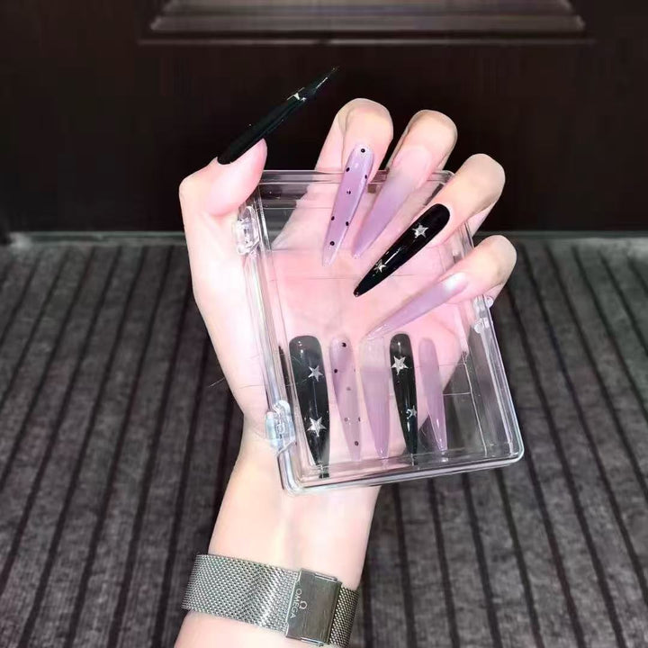 Artistic Long Stiletto Nail Enhancements Kalsten