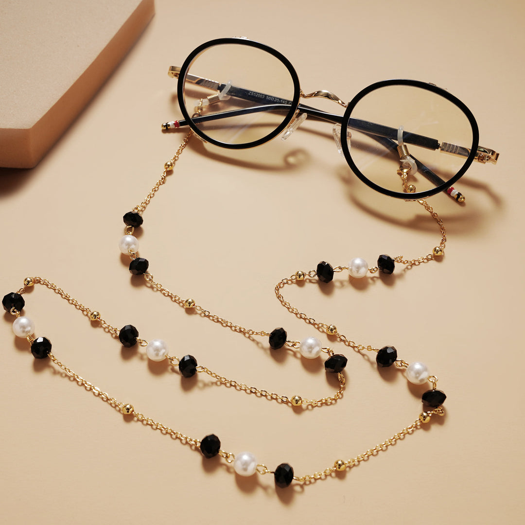 Elegant Pearl and Gemstone Eyewear Chain Kalsten