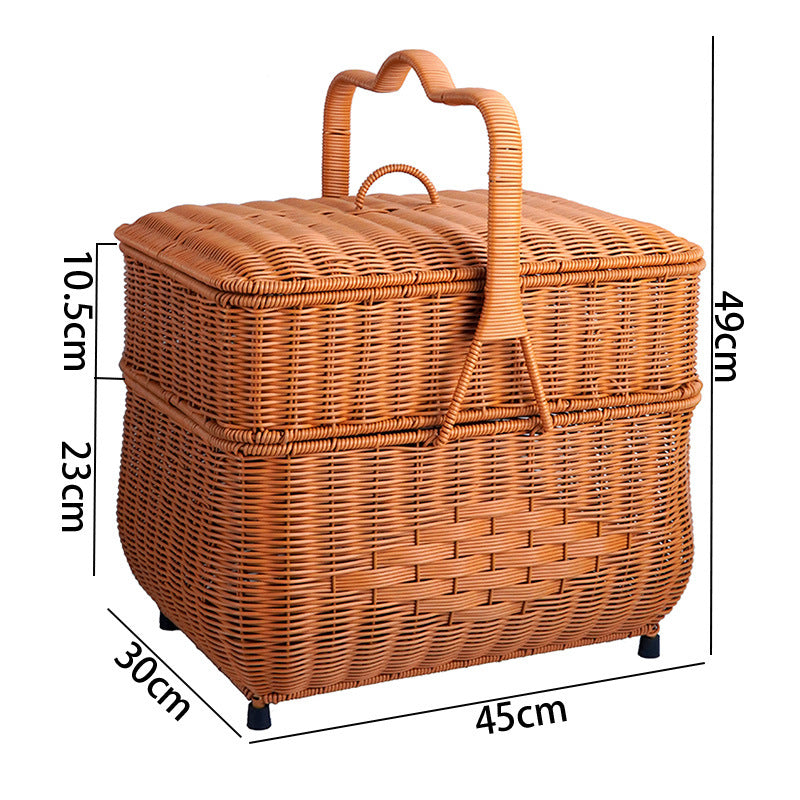 Decorative Wicker Storage Container Kalsten