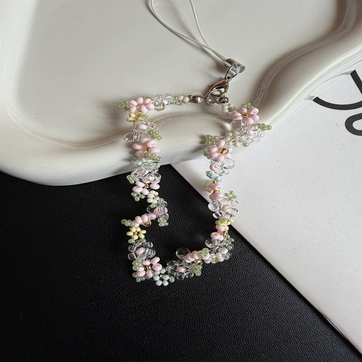 Beaded Floral Charm Necklace Kalsten