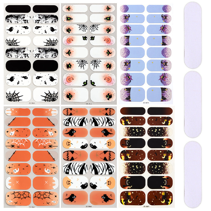 Thematic Halloween Nail Wraps