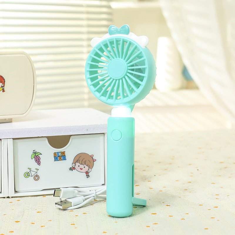 Ladies Mini Hand Fan with Integrated LED Lighting Kalsten