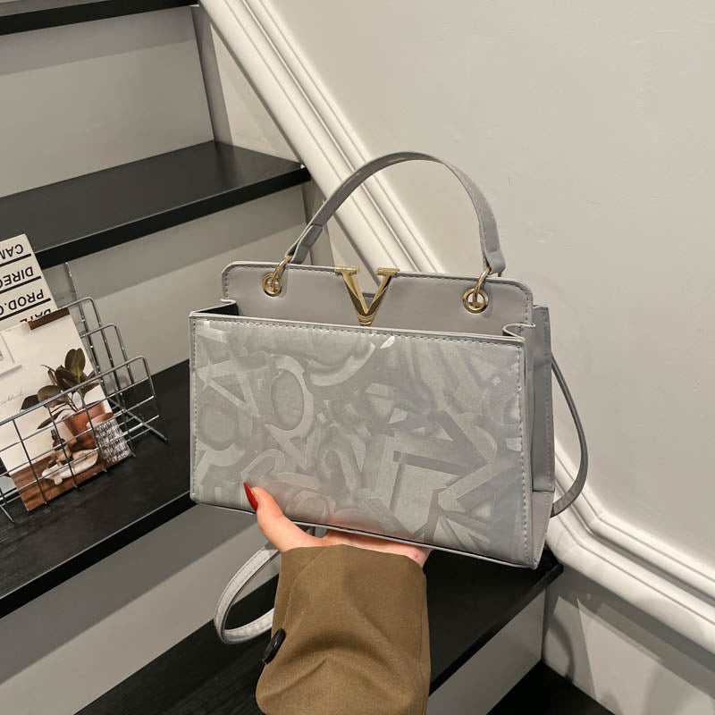 Glossy Structured Handbag