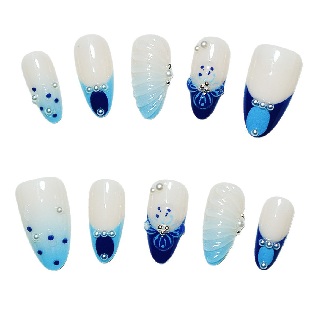 Decorative Press-On Nail Art Set with 3D Accents Kalsten