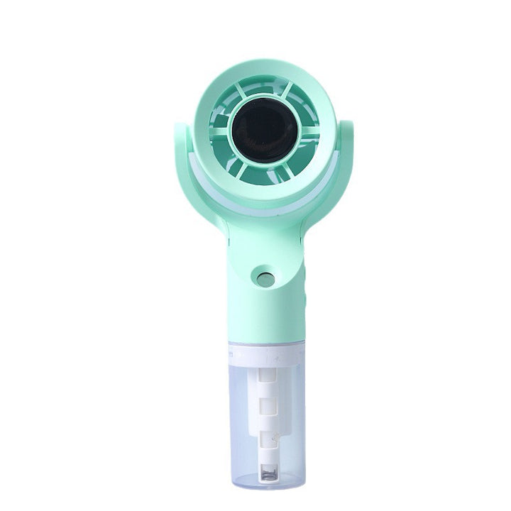 Cooling handheld misting fan with swivel air head detachable water reservoir and USB rechargeable battery Kalsten
