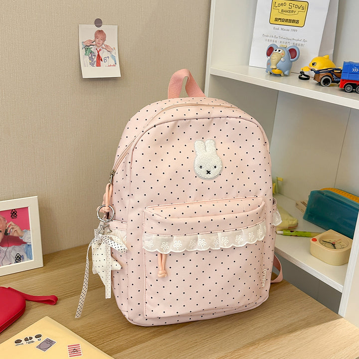 Playful Bunny-Ear Printed Backpack Kalsten