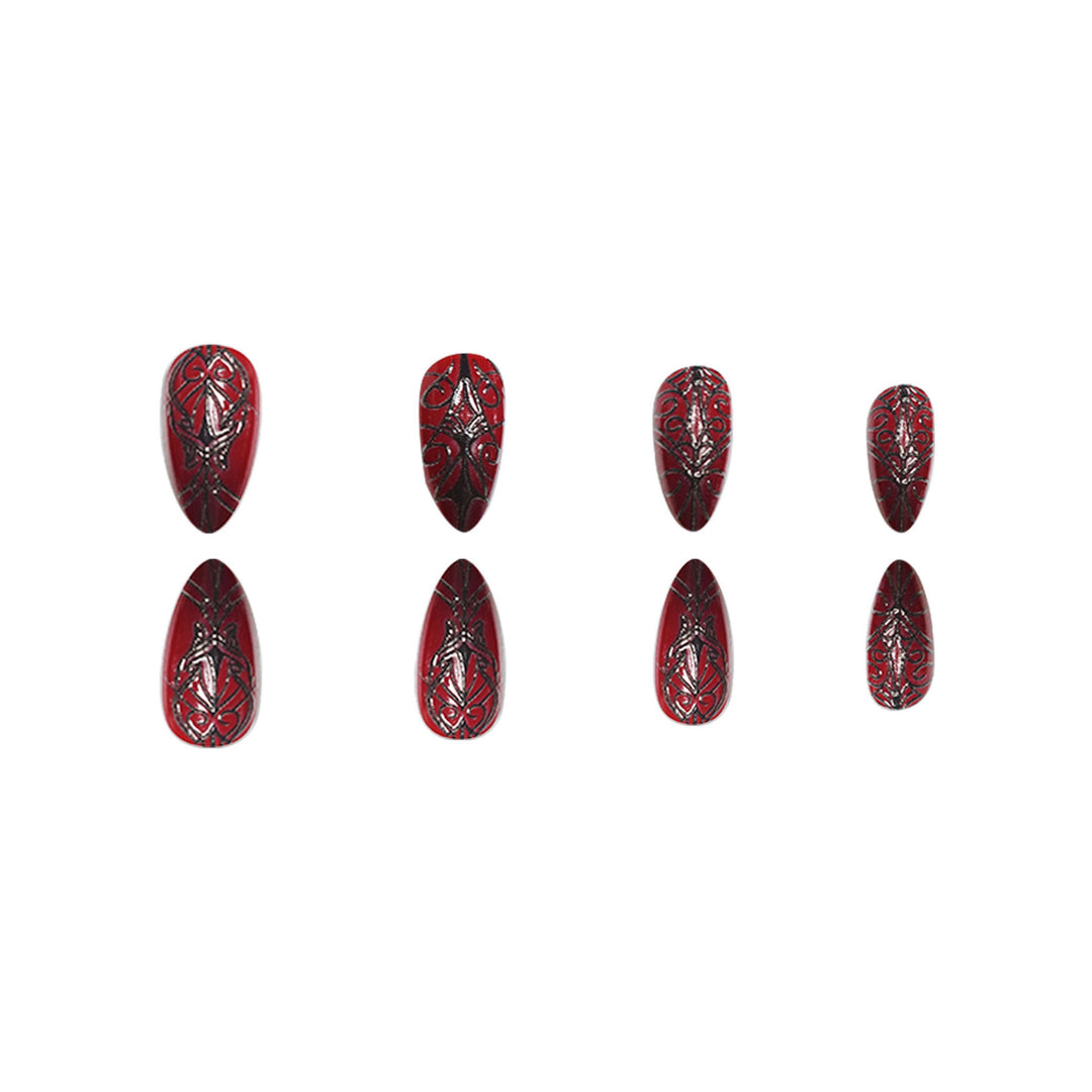 Gothic-Inspired Stiletto Press-On Nail Extensions Kalsten